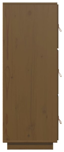 Mézbarna tömör fenyőfa magasszekrény 34 x 40 x 108,5 cm