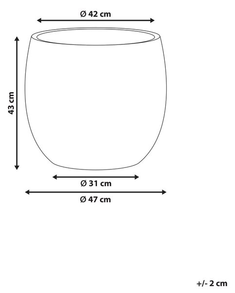 Virágcserép BAIYUN 47 cm Szürke