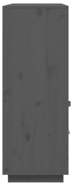 Szürke tömör fenyőfa magasszekrény 100 x 40 x 108,5 cm