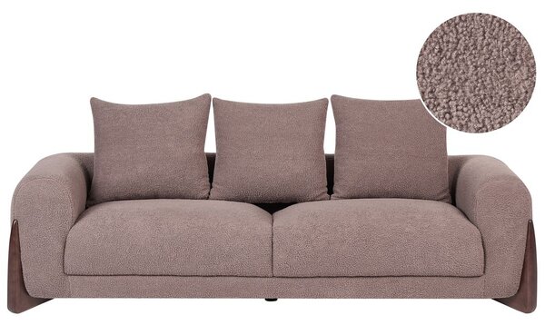 Kanapé 3 személyes VINLIDEN Buklé Barna