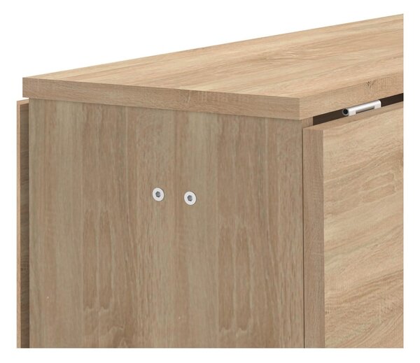 Bővíthető étkezőasztal tölgyfa dekorral 76x28 cm Papillon – TemaHome