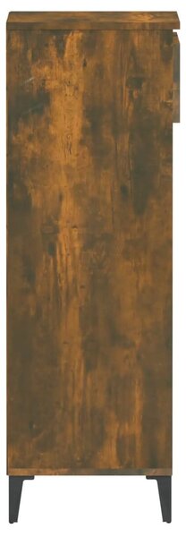 Füstös tölgy színű szerelt fa cipőtartó 40x36x105 cm