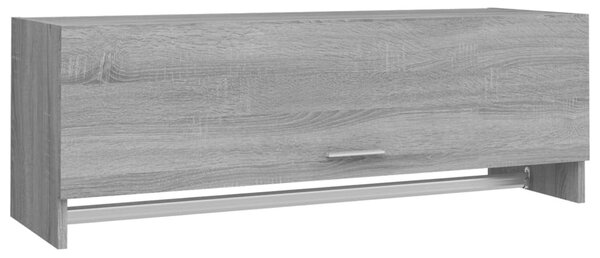 Szürke sonoma színű szerelt fa ruhásszekrény 100 x 32,5 x 35 cm