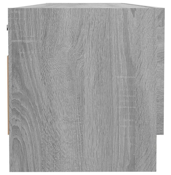Szürke sonoma színű szerelt fa ruhásszekrény 100 x 32,5 x 35 cm