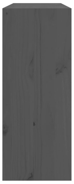 Szürke tömör fenyőfa borszekrény 62x25x62 cm