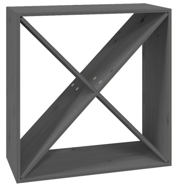 Szürke tömör fenyőfa borszekrény 62x25x62 cm