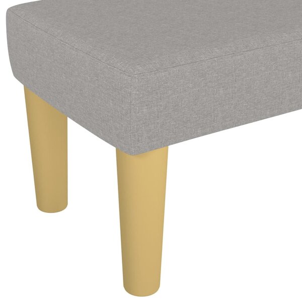 Világosszürke szövet pad 100 x 30 x 30 cm