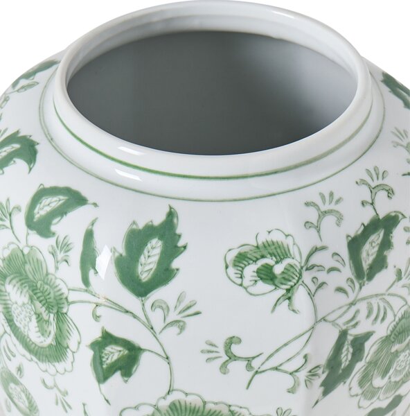 Fedeles váza FERROL Porcelán 29 cm Fehér/zöld