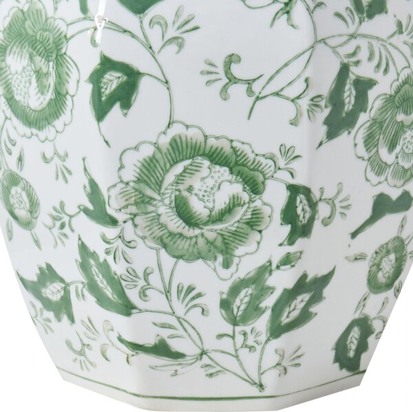 Fedeles váza FERROL Porcelán 29 cm Fehér/zöld