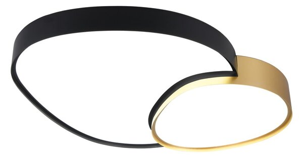 Fekete-aranyszínű LED mennyezeti lámpa 63.5x77 cm Rise – Trio