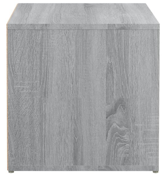 Szürke sonoma színű szerelt fa tárolódoboz 40,5 x 40 x 40 cm