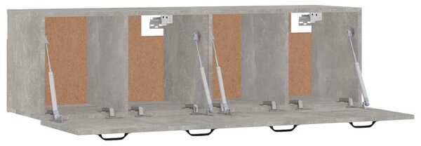 2 db betonszürke szerelt fa faliszekrény 80 x 35 x 36,5 cm