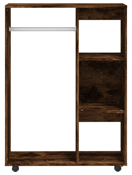 Füstös tölgyszínű szerelt fa ruhásszekrény 80 x 40 x 110 cm
