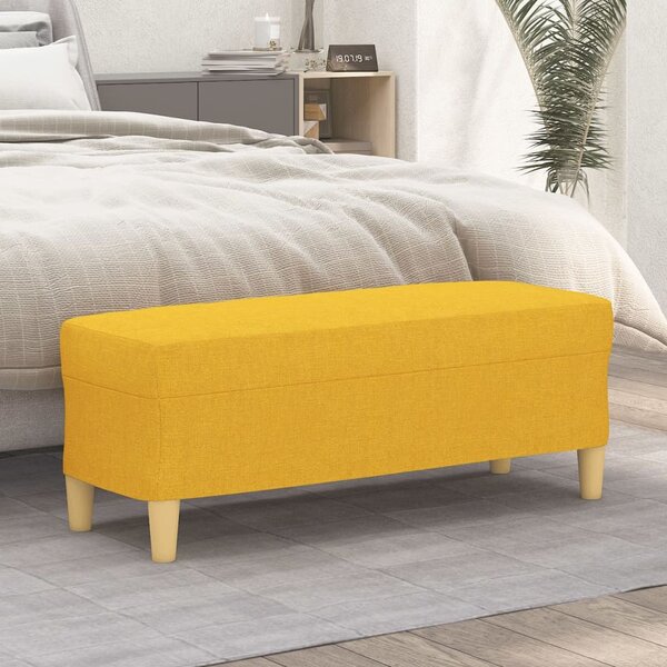 Világossárga szövet pad 100 x 35 x 41 cm