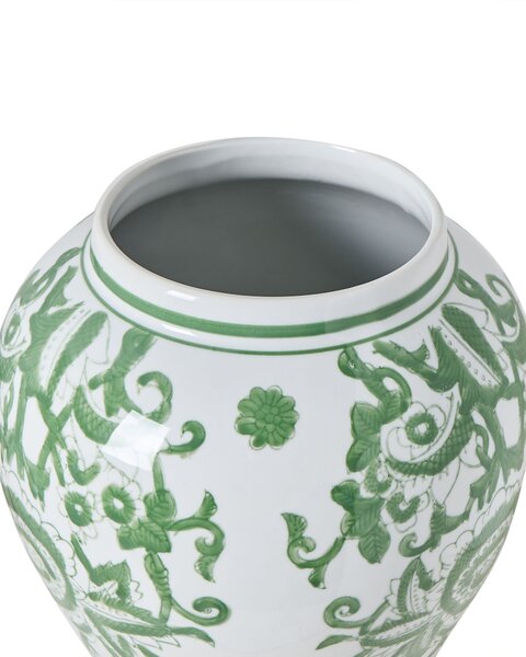 Fedeles váza MONDRAGON Porcelán 37 cm Fehér/zöld