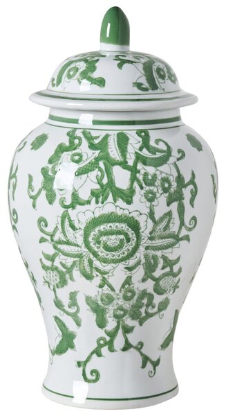 Fedeles váza MONDRAGON Porcelán 37 cm Fehér/zöld