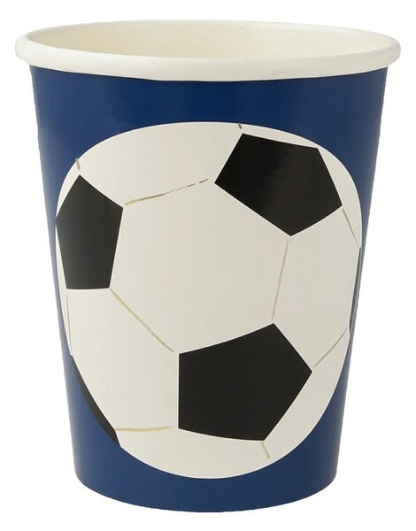 Egyszer használatos papír pohár készlet 8 db-os Soccer – Meri Meri
