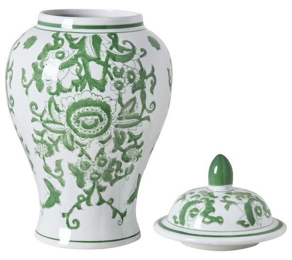 Fedeles váza MONDRAGON Porcelán 37 cm Fehér/zöld