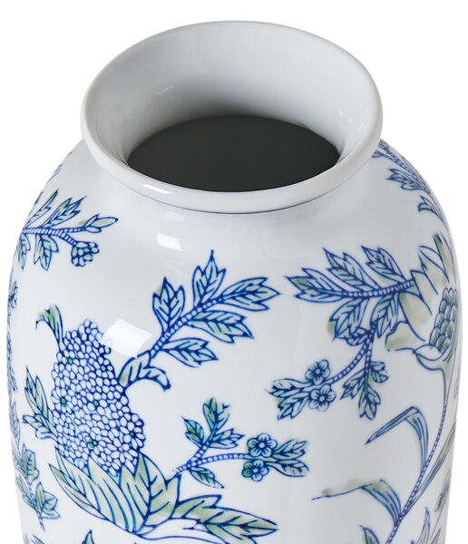 Virágtartó váza GUADIX Porcelán 35 cm Fehér/kék