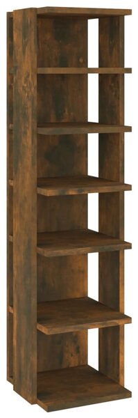2 db füstös tölgy színű szerelt fa cipőtartó 27,5 x 27 x 102 cm