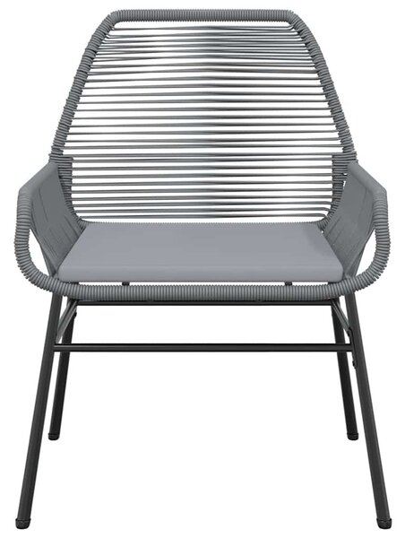 5 részes szürke polyrattan üveg kerti étkezőgarnitúra párnával