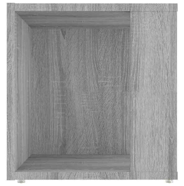 Szürke sonoma színű szerelt fa kisasztal 33x33x34,5 cm