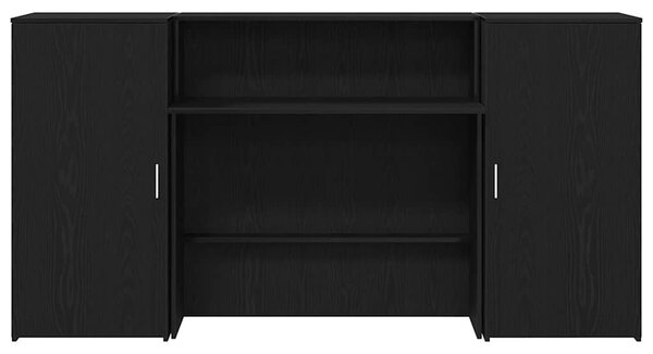 Recepciós pult fekete tölgyszínű 200x50x103,5 cm szerelt fa