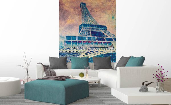 Nem szőtt fotótapéta a falra absztrakt eiffel-torony i. 150 x 250 cm