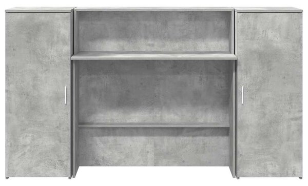 Recepciós pult betonszürke 180x50x103,5 cm szerelt fa