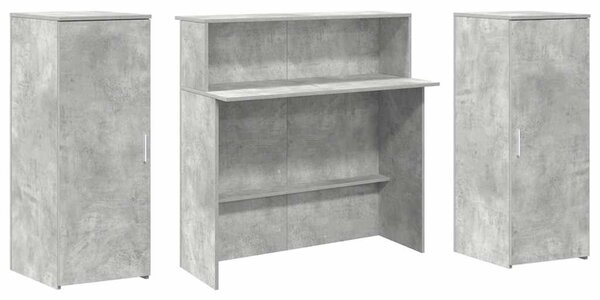 Recepciós pult betonszürke 180x50x103,5 cm szerelt fa