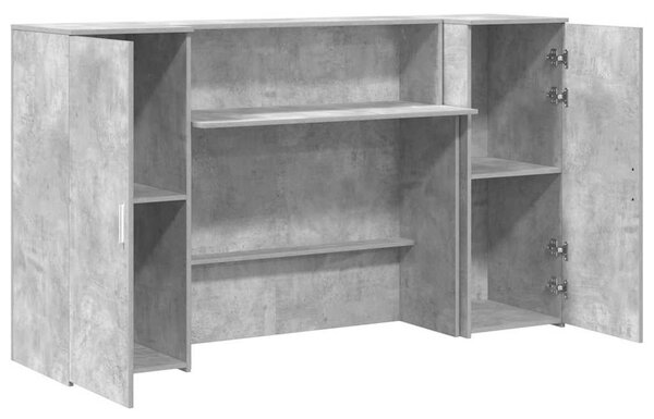 Recepciós pult betonszürke 180x50x103,5 cm szerelt fa