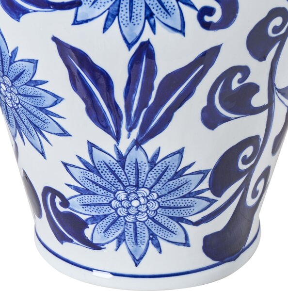 Virágtartó váza GIRONA Porcelán 35 cm Fehér/kék