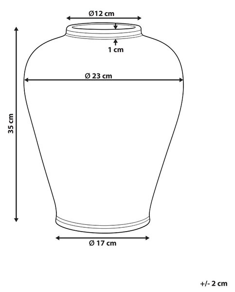 Virágtartó váza GIRONA Porcelán 35 cm Fehér/kék