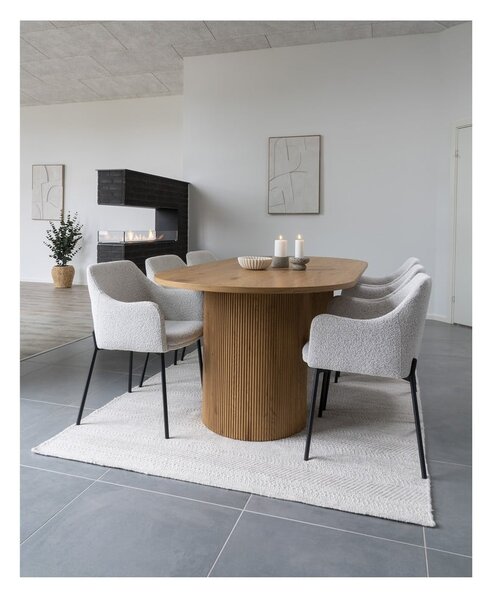Étkezőasztal nyárfa dekorral 100x210 cm Boavista – House Nordic