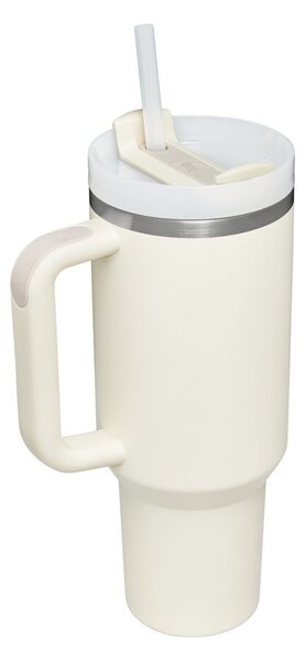 Krémszínű rozsdamentes acél termosz szívószállal 1,18 l Quencher H2.0 FlowState Tumbler Cream – Stanley