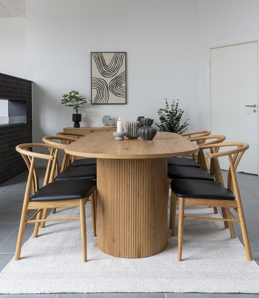 Étkezőasztal nyárfa dekorral 100x210 cm Boavista – House Nordic