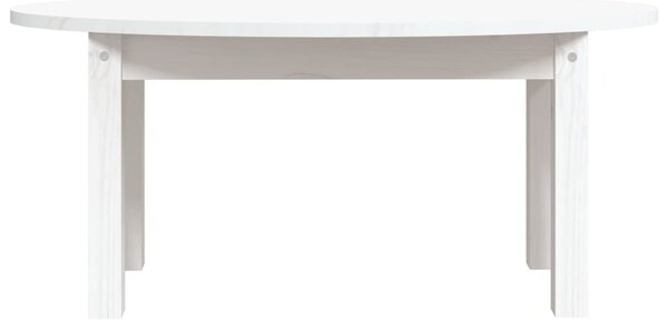 Fehér tömör fenyőfa dohányzóasztal 80x40x35 cm