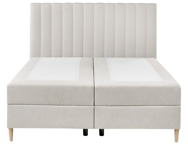 Boxspring ágy tárolóval OFFICER Törtfehér 160 x 200 cm