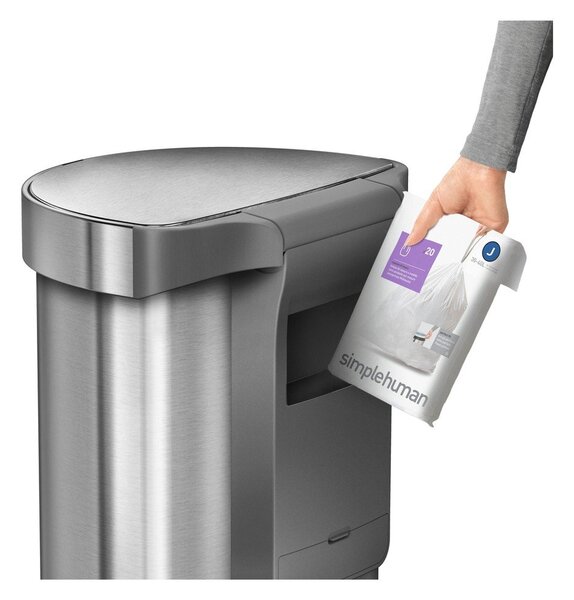 Rozsdamentes acél érintésmentes szemetes 45 l - simplehuman