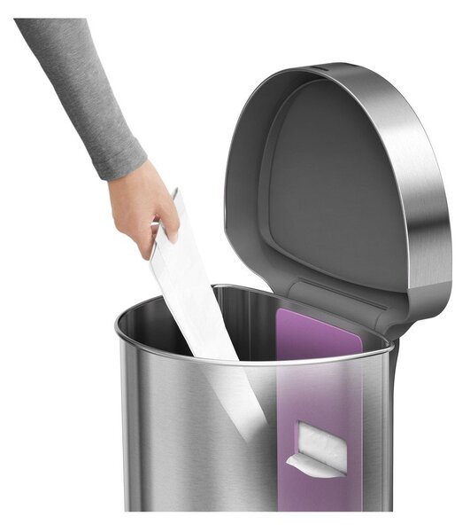 Rozsdamentes acél érintésmentes szemetes 45 l - simplehuman
