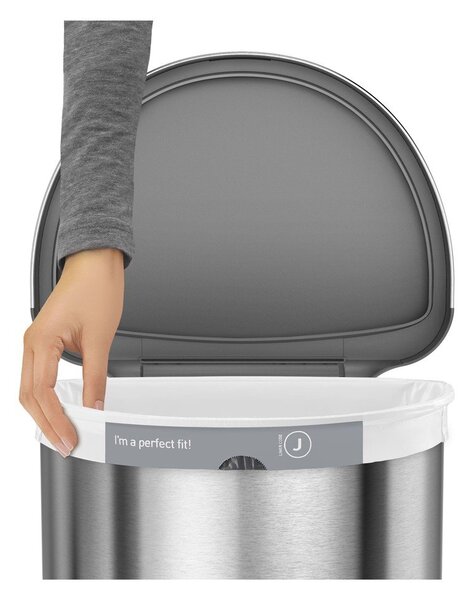 Rozsdamentes acél érintésmentes szemetes 45 l - simplehuman
