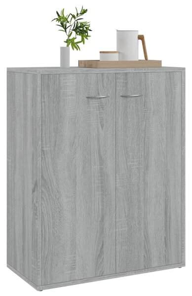 Szürke sonoma színű szerelt fa tálalószekrény 60 x 30 x 75 cm