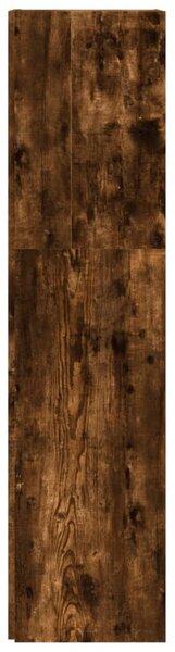 Füstös tölgy színű szerelt fa sarokszekrény 33 x 33 x 132 cm