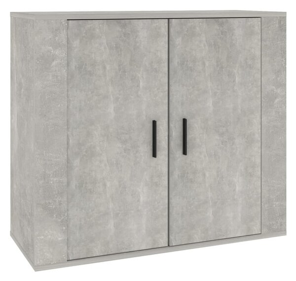 Betonszürke szerelt fa tálalószekrény 80x33x70 cm