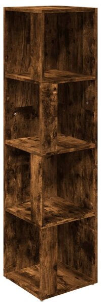 Füstös tölgy színű szerelt fa sarokszekrény 33 x 33 x 132 cm