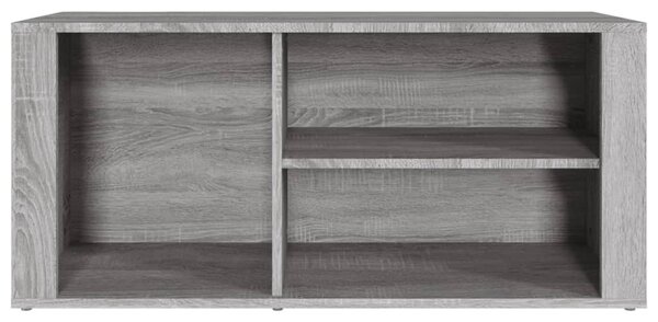 Szürke sonoma színű szerelt fa cipősszekrény 100x35x45 cm