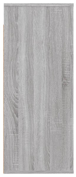 Szürke sonoma színű szerelt fa faliszekrény 80x33x80 cm