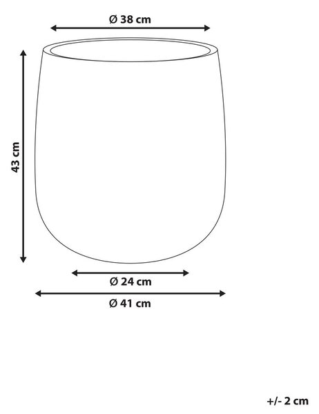 Virágcserép QIYUN 41 cm Világosbézs
