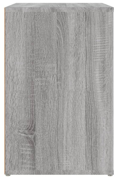 Szürke sonoma színű szerelt fa cipősszekrény 130 x 35 x 54 cm