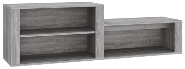 Szürke sonoma színű szerelt fa cipősszekrény 150x35x45 cm